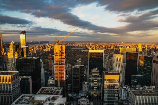 Foto vista aérea de una ciudad