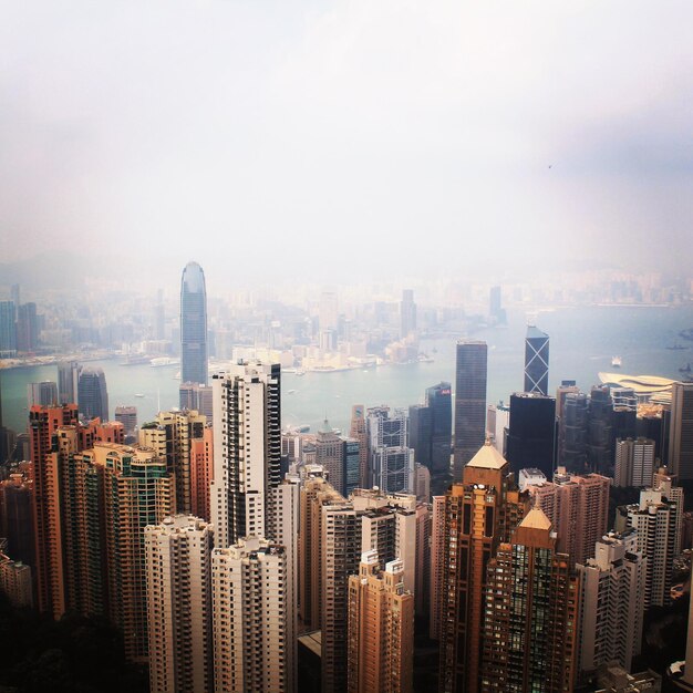 Foto vista aérea de una ciudad