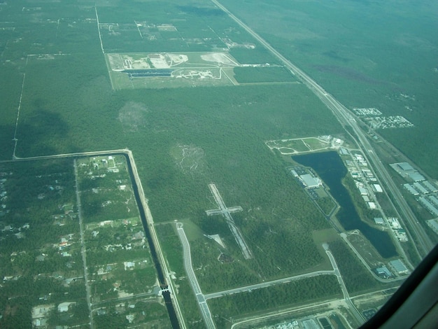 Foto vista aérea de la ciudad