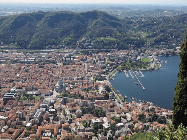 Vista aérea de Como