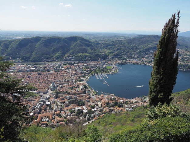 Vista aérea de Como