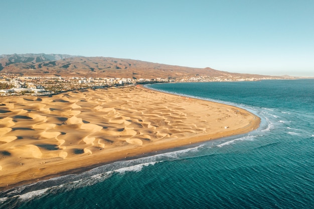 Vista aérea de la costa de las Islas Canarias, España