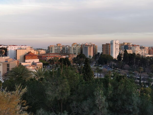 Vista aérea da arena de touradas em Málaga