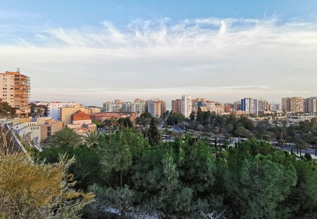 Vista aérea da arena de touradas em Málaga