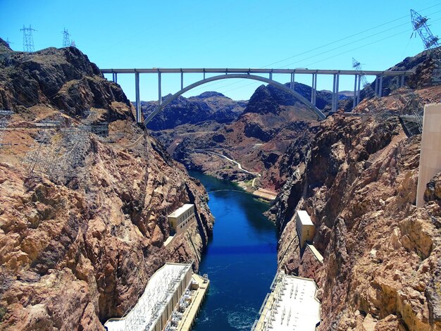 Foto vista aérea da barragem