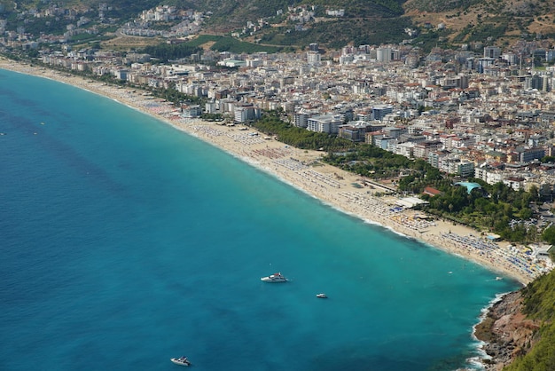 Vista aérea da cidade de Alanya em Antalya Turkiye