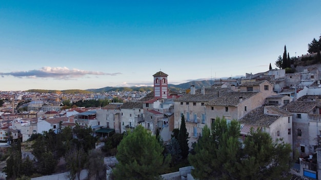 Vista aérea da cidade de cehegin murcia espanha