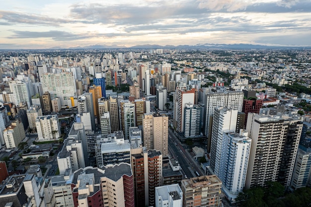 Vista aérea da cidade de Curitiba Paraná Brasil