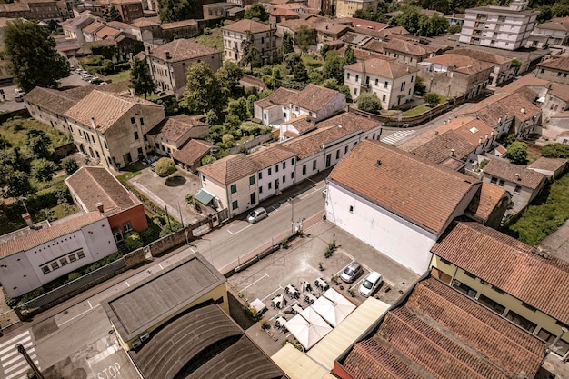 Vista aérea da cidade de Lendinara