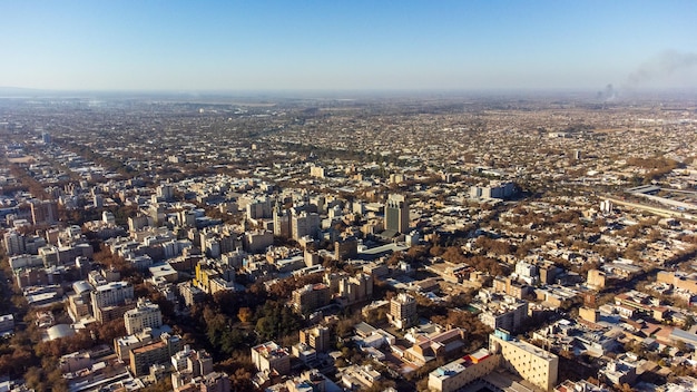 Vista aérea da cidade de mendoza