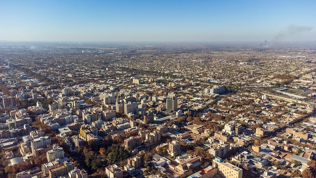 Vista aérea da cidade de mendoza