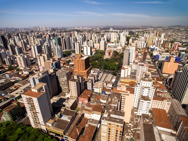 Foto vista aérea da cidade de ribeirão preto em são paulo, brasil