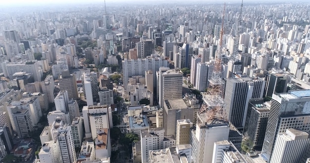 Vista aérea da cidade de São Paulo, Brasil.