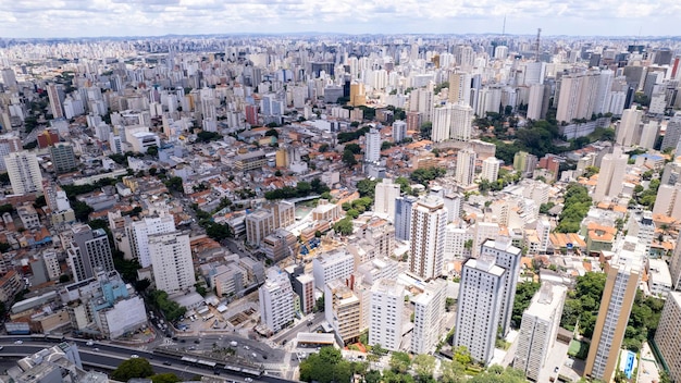 Vista aérea da cidade de São Paulo SP Brasil Bairro Bela Vista no centro da cidade