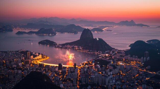 Foto vista aérea da cidade do rio de janeiro