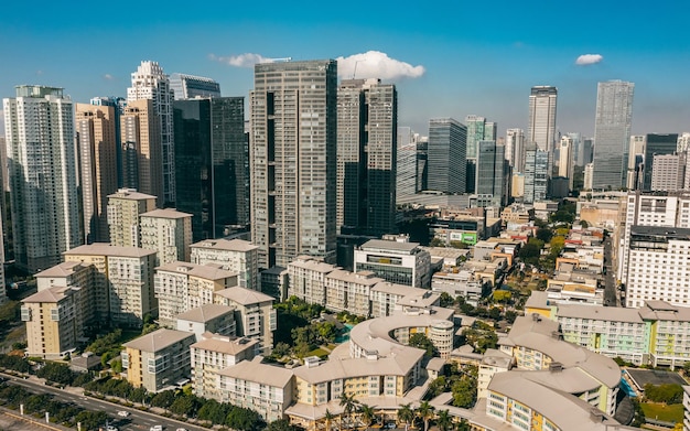 Vista aérea da cidade global de Bonifacio