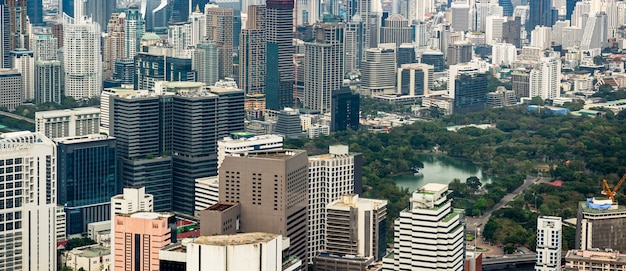 Vista aérea da cidade grande