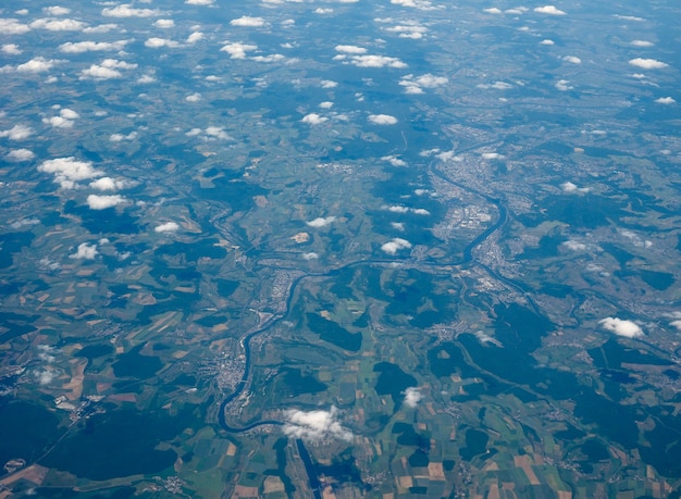 Vista aérea da floresta negra