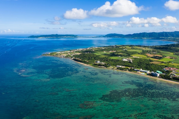 Vista aérea da ilha de ishigaki