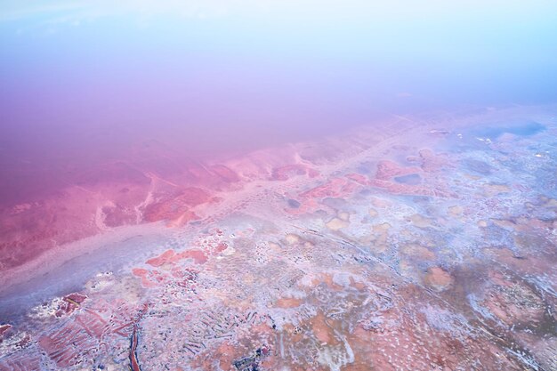 Vista aérea da ilha Jarilgach na Ucrânia Paisagens majestosas