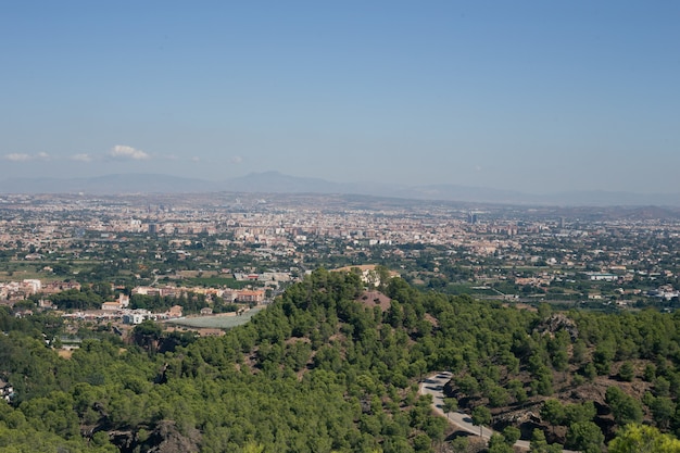 Vista aérea da paisagem da cidade de murcia