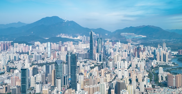 Vista aérea da paisagem da cidade de Shenzhen