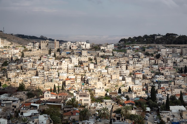 Vista aérea da paisagem urbana do bairro residencial israel