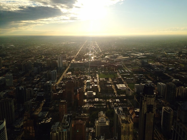 Foto vista aérea da paisagem urbana