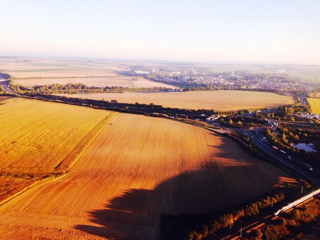 Foto vista aérea da paisagem urbana