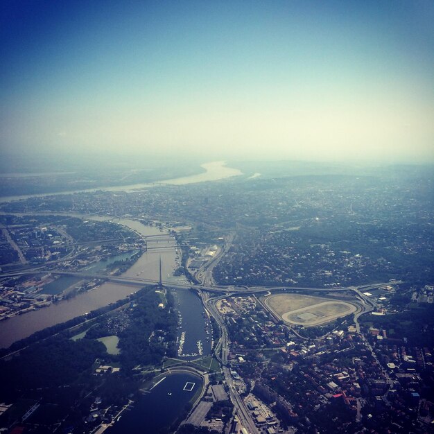 Vista aérea da paisagem urbana