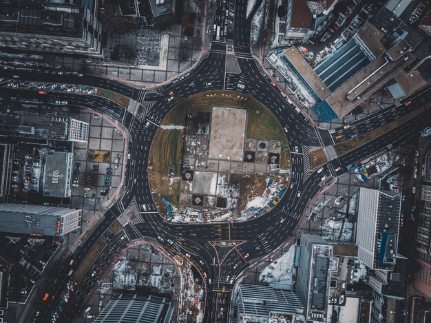 Foto vista aérea da paisagem urbana