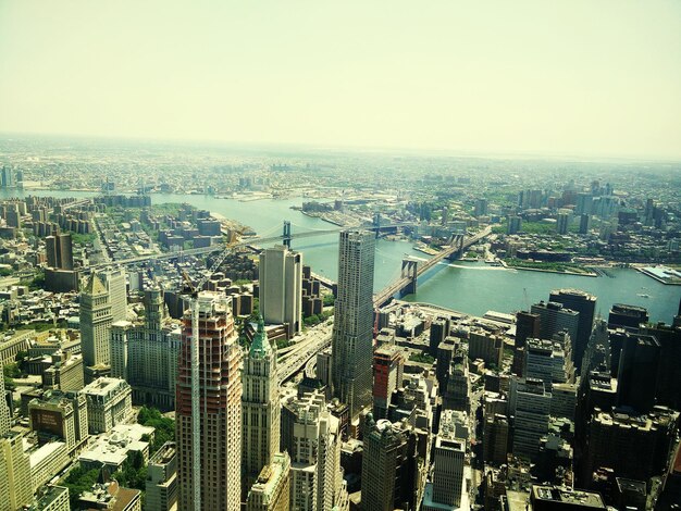 Foto vista aérea da paisagem urbana