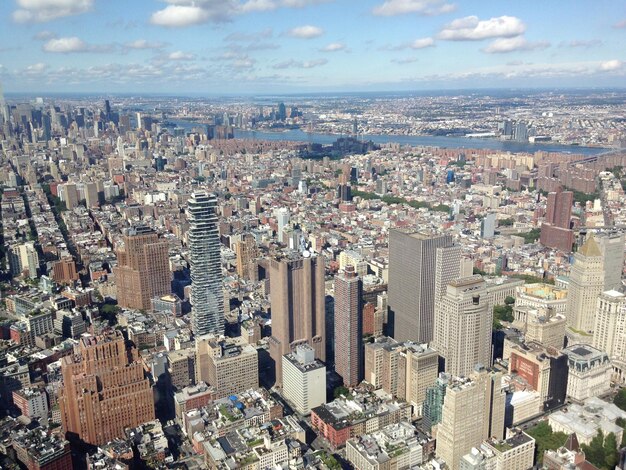 Foto vista aérea da paisagem urbana