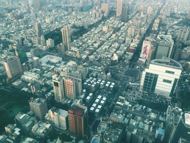 Foto vista aérea da paisagem urbana