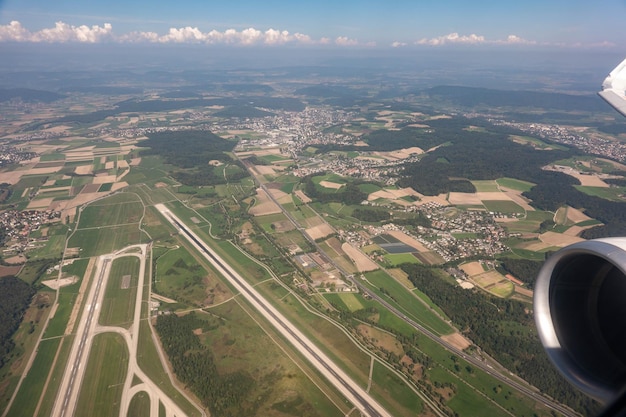 Vista aérea da paisagem urbana