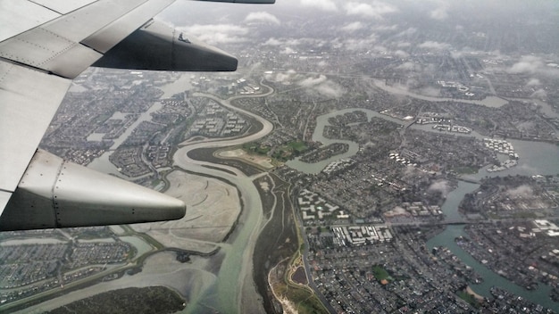 Foto vista aérea da paisagem urbana