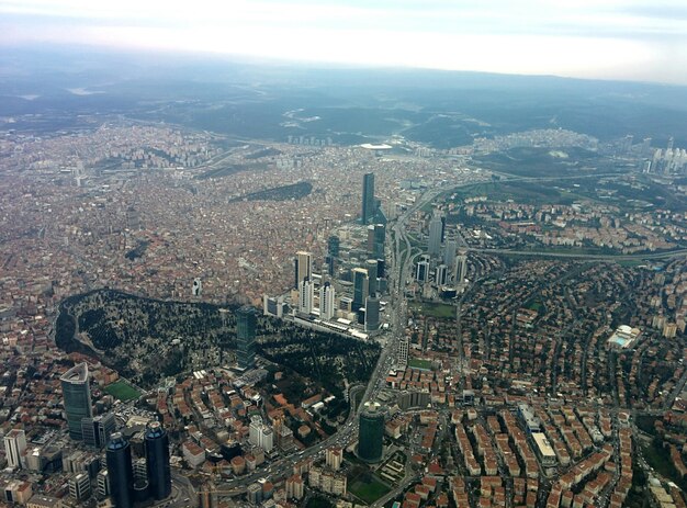 Vista aérea da paisagem urbana