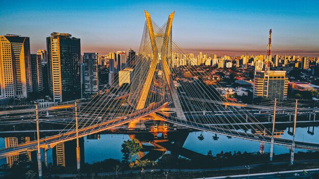 Foto vista aérea da paisagem urbana