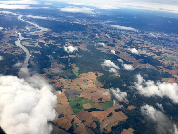 Foto vista aérea da paisagem