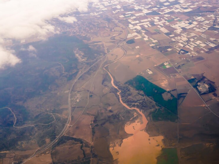 Foto vista aérea da paisagem