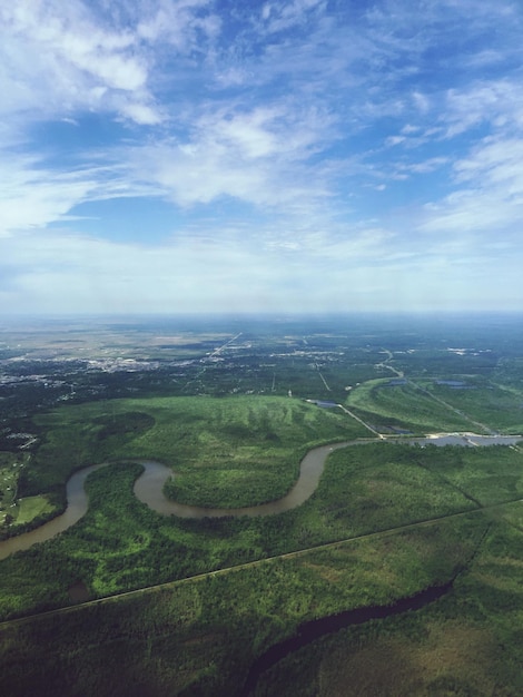 Foto vista aérea da paisagem