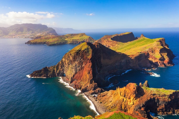 Vista aérea da Península de Ponta de São Lourenço Madeira Portugal