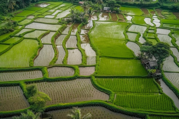 Vista Aérea da Piscicultura Integrada e Arroz Arquivado