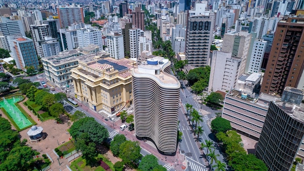 Vista aérea da Praça da Liberdade em Belo Horizonte Minas Gerais Brasil