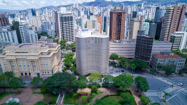 Vista aérea da Praça da Liberdade em Belo Horizonte Minas Gerais Brasil