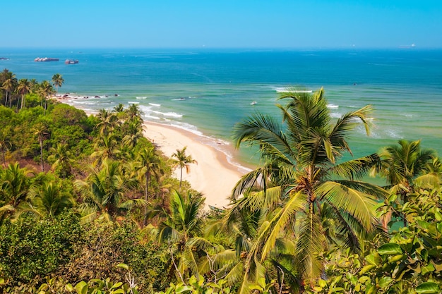 Vista aérea da praia de Goa Índia