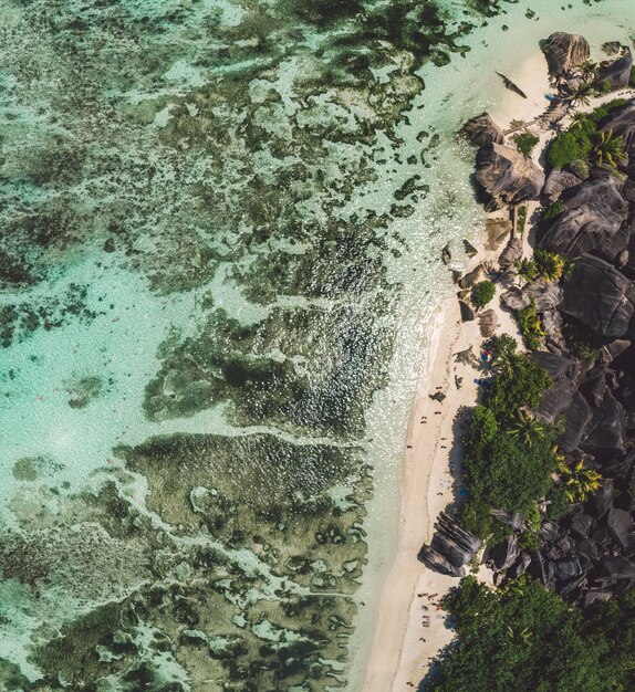 Foto vista aérea da praia