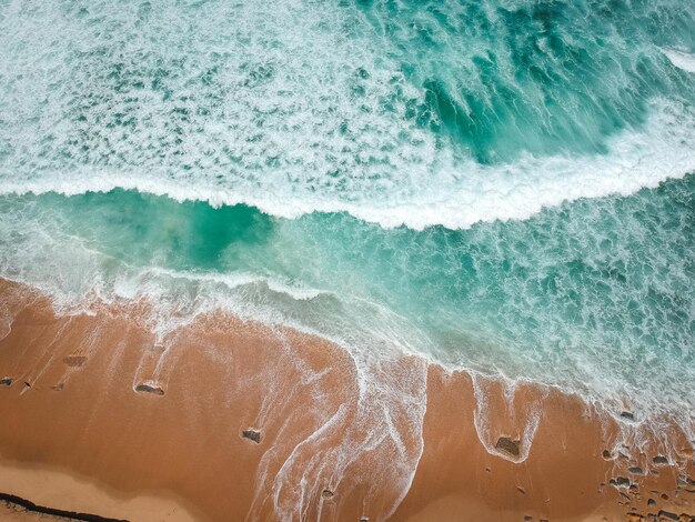 Foto vista aérea da praia