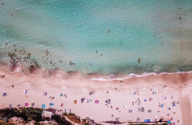 Foto vista aérea da praia