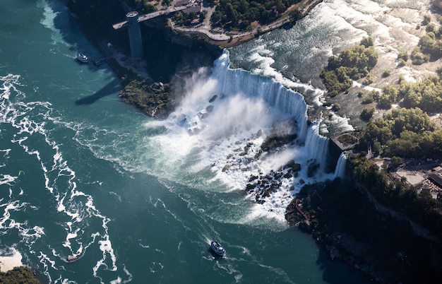 Vista aérea das Cataratas do Niágara, Canadá